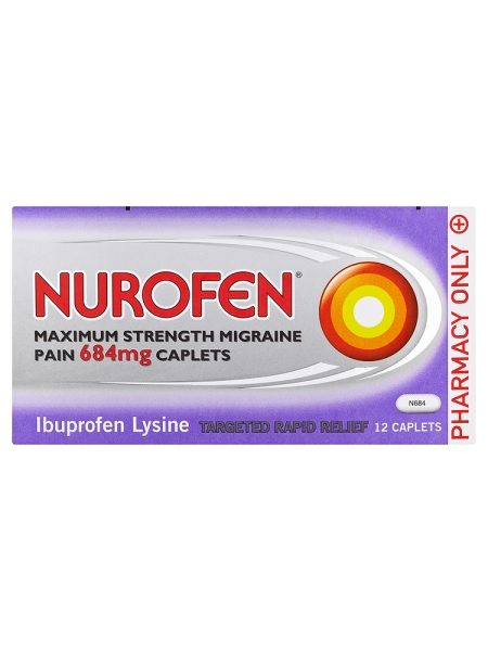 Nurofen Maximum Strength Migraine Pain 684mg Caplets 12 Caplets