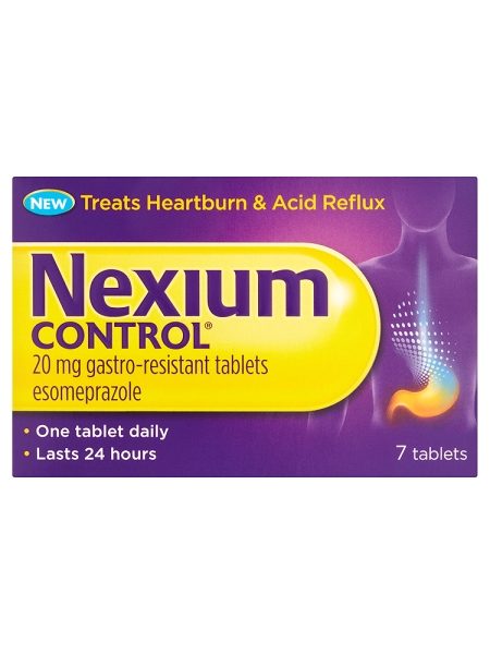 Nexium Control 20mg Gastro-Resistant Tablets Esomeprazole 7 Tablets