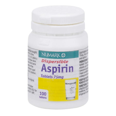 Numark Dispersible Aspirin 75mg Tablets