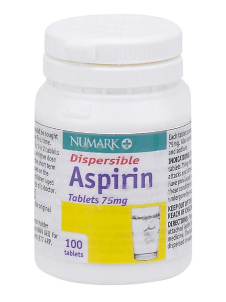 Numark Dispersible Aspirin 75mg Tablets