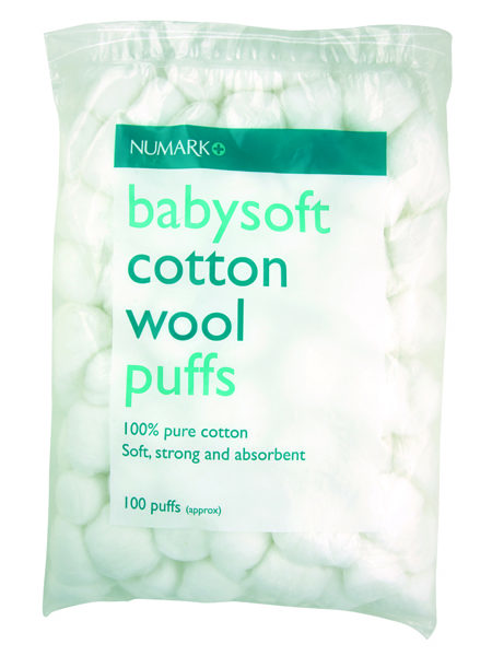 Numark Babysoft Cotton Wool Puffs