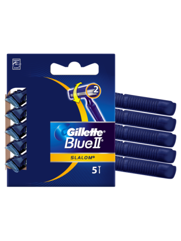 Gillette Blue II Slalom Disposable Razor 5 Pack