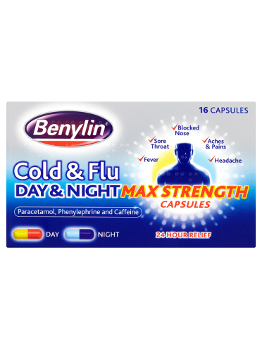 Benylin Cold & Flu Day & Night Max Strength Capsules 16 Capsules