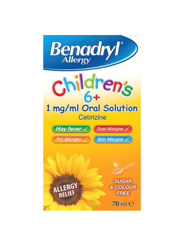 Benadryl Allergy Children's 6+ 1 mg/ml Oral Solution 70ml