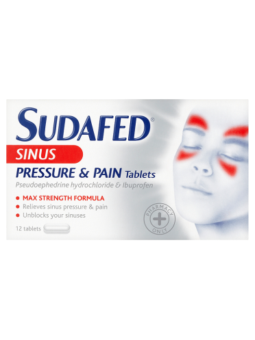 Sudafed Sinus Pressure & Pain Tablets 12 Tablets