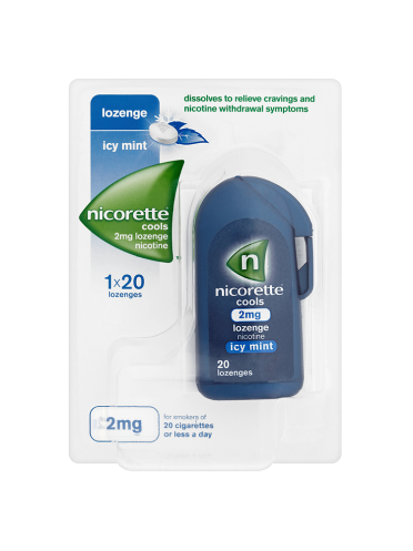 Nicorette Cools Icy Mint 2mg Lozenge Nicotine 20 Lozenges