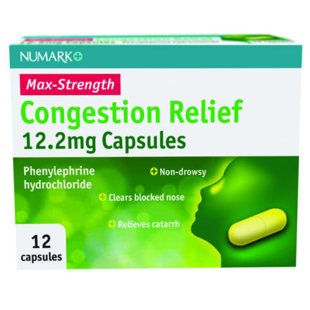 Numark Max Strength Congestion Relief 12.2mg Capsules