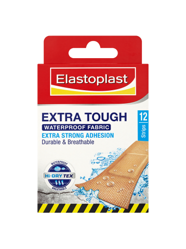 Elastoplast Extra Tough Waterproof Fabric Plasters 12 Strips