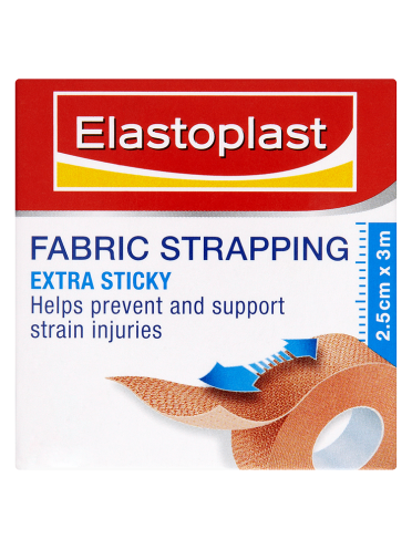 Elastoplast Extra Sticky Fabric Strapping 2.5cm x 3m