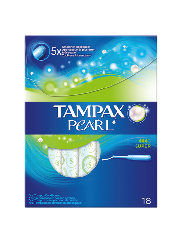 Tampax Pearl Super Applicator Tampons x18