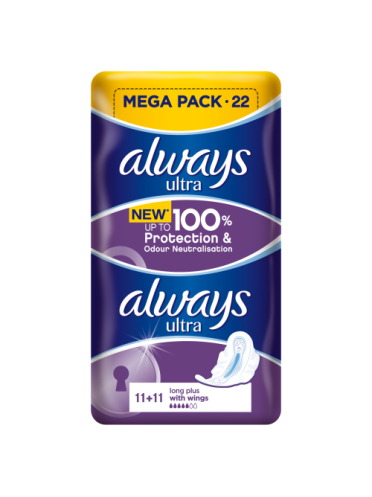 Always Ultra Pads Long Plus 22 count