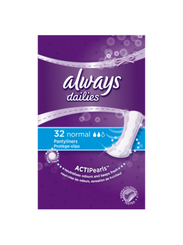 Always Dailies Pantyliners Normal 32 Count