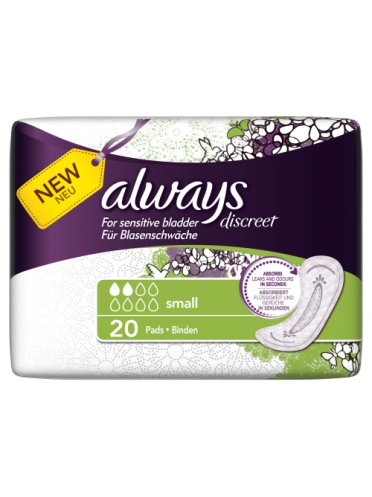 Always Discreet Incontinence Pads Small x 20