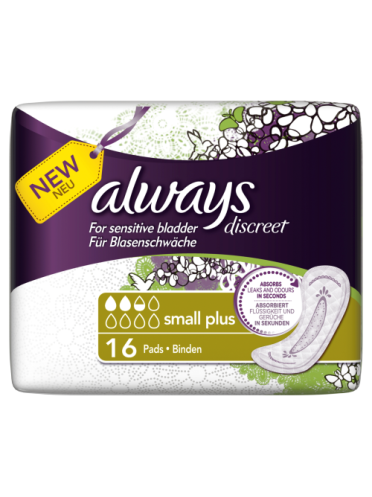 Always Discreet Incontinence Pads Small Plus x 16