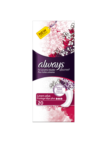 Always Discreet Incontinence Liners Plus x 20