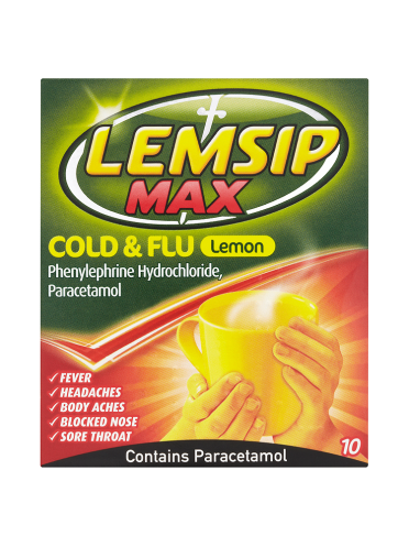 Lemsip Max Cold & Flu Lemon Flavour 10 Sachets