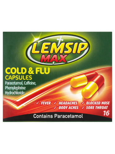 Lemsip Max Cold & Flu Capsules 16 Capsules