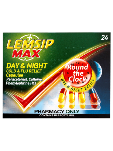 Lemsip Max Day & Night Cold & Flu Relief Capsules 24 Capsules