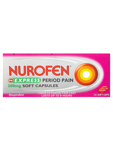 Nurofen Express Period Pain 200mg Soft Capsules 16 Soft Caps