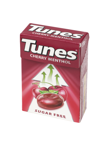 Tunes Cherry Menthol Sugar Free 37g