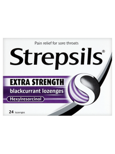 Strepsils Extra Strength Blackcurrant Lozenges 24 Lozenges