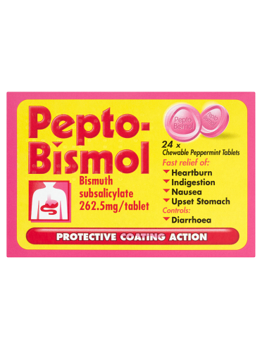 Pepto Bismol 24 Chewable Peppermint Tablets