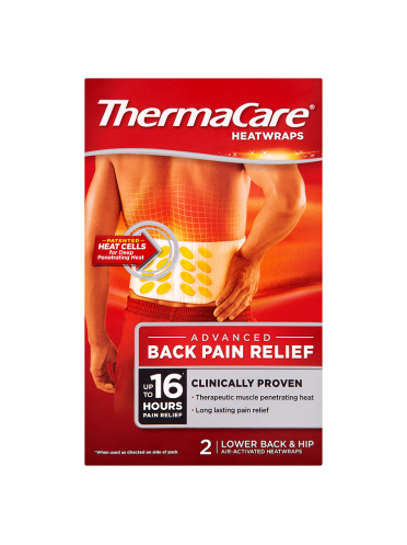 ThermaCare HeatWraps Advanced Back Pain Relief Lower Back & Hip 2 Air-Activated Heatwraps