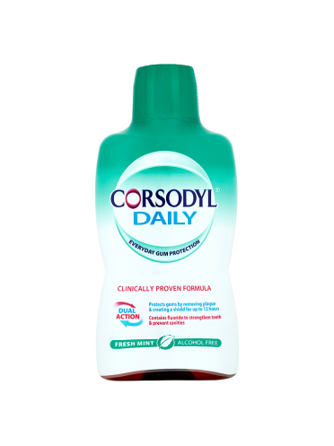 Corsodyl Daily Fresh Mint Alcohol Free Mouthwash 500ml