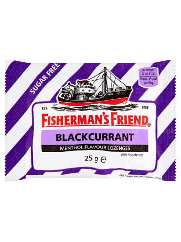 Fisherman s Friend Blackcurrant Menthol Flavour Lozenges with Sweeteners 25g