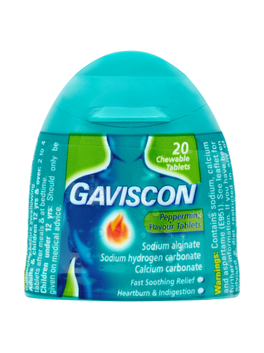 Gaviscon Peppermint Flavour Tablets 20 Chewable Tablets