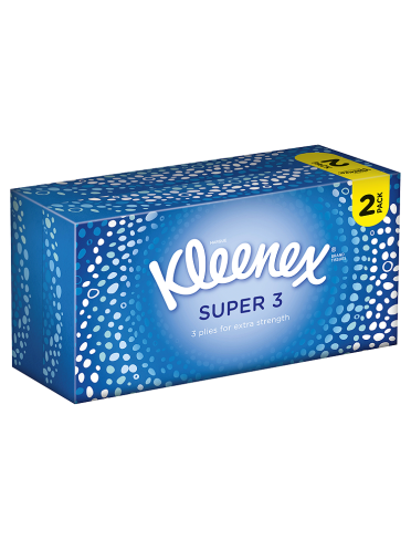 Kleenex Super 3 Tissues Twin Pack