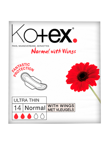 Kotex Sanitary Towels Normal with Wings Ultra Thin x 14