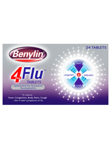 Benylin 4 Flu Tablets 24 Tablets