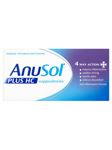 Anusol Plus HC Suppositories 12 Suppositories