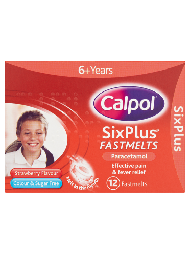 Calpol SixPlus Fastmelts Strawberry Flavour 6+ Years 12 Fastmelts