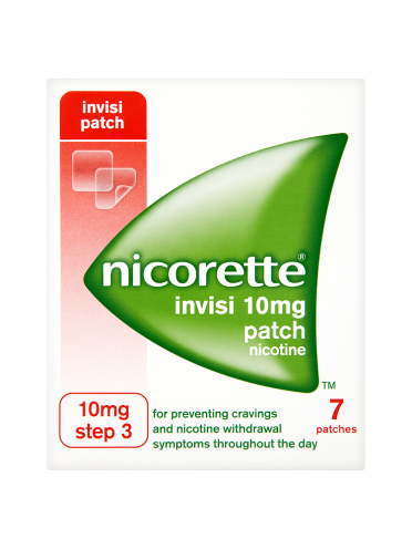 Nicorette Step 3 Invisi 10mg Patch Nicotine 7 Patches
