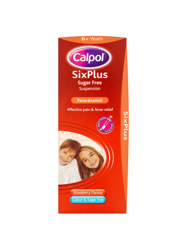 Calpol SixPlus Sugar Free Suspension Strawberry Flavour 6+ Years 200ml