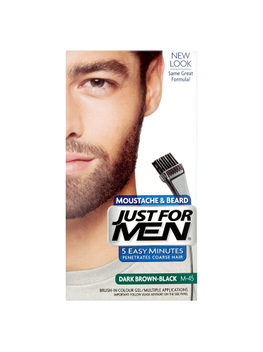 Just For Men Moustache & Beard Brush-In Colour Gel Dark Brown-Black M-45