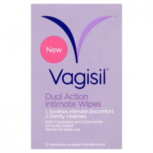 Vagisil Dual Action Intimate Wipes 12 Flushable Wipes