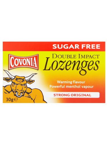 Covonia Sugar Free Double Impact Lozenges Strong Original 30g