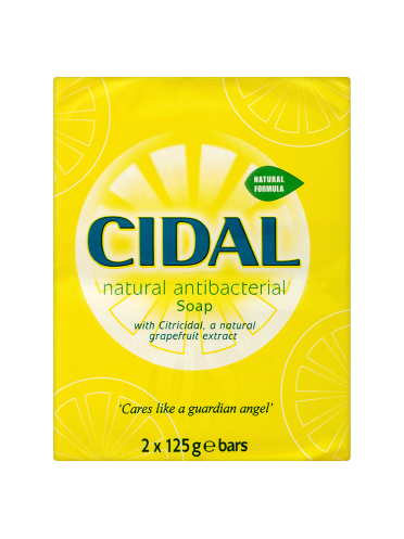 Cidal Natural Antibacterial Soap 2 x 125g Bars