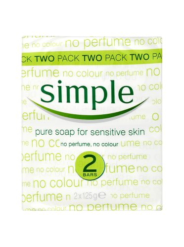 Simple Pure Soap for Sensitive Skin 2 x 125g