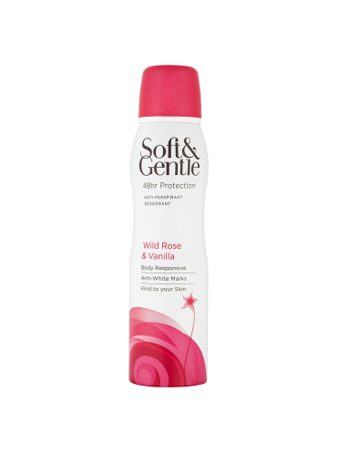 Soft & Gentle 48hr Protection Wild Rose & Vanilla Anti-Perspirant Deodorant 150ml