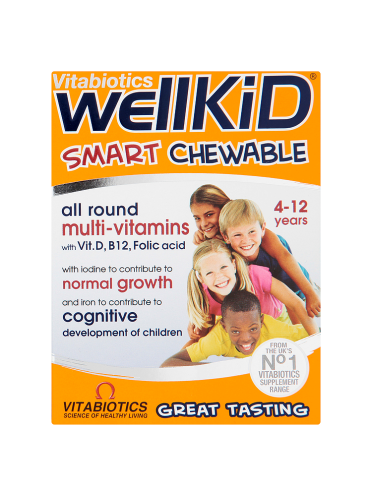 Vitabiotics WellKid Smart Chewable 4-12 Years 30 Tablets