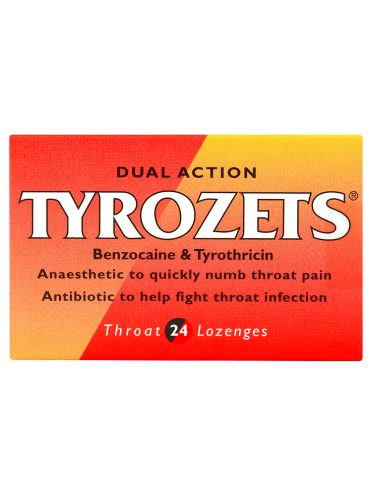 Tyrozets Dual Action Throat 24 Lozenges