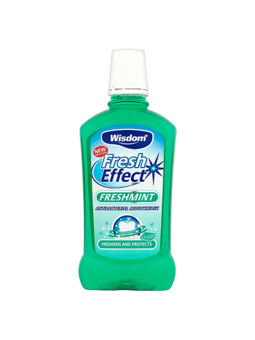 Wisdom Fresh Effect Freshmint Antibacterial Mouthwash 500ml