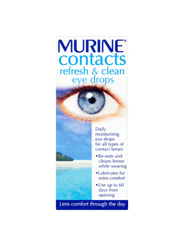 Murine Contacts Refresh & Clean Eye Drops 15ml