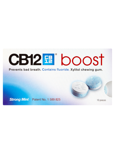 CB12 Boost Sugar Free Chewing Gum Strong Mint 10 Pieces 20g
