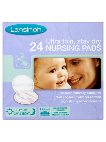 Lansinoh Ultra Thin, Stay Dry 24 Nursing Pads