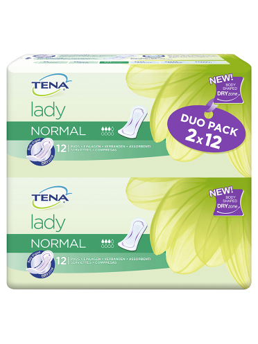 TENA Lady Normal Duo Pack 2 x 12 Pads